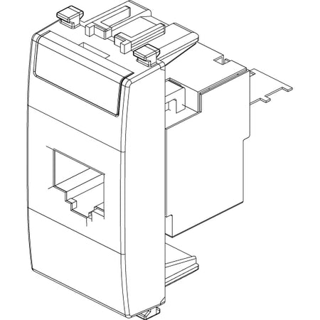Vimar EIKON RJ45 Netsafe Outlet, T568A/B, Insulation-Piercing Terminals — Quality Boat Parts