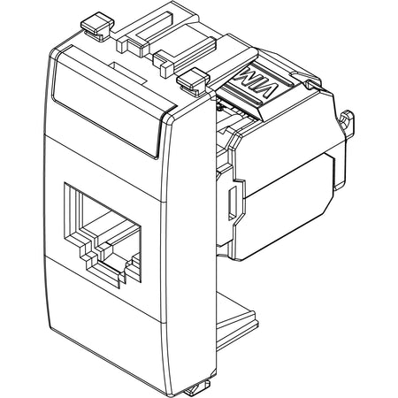 Vimar EIKON RJ45 Netsafe Outlet, T568A/B, Insulation-Piercing Terminals — Quality Boat Parts