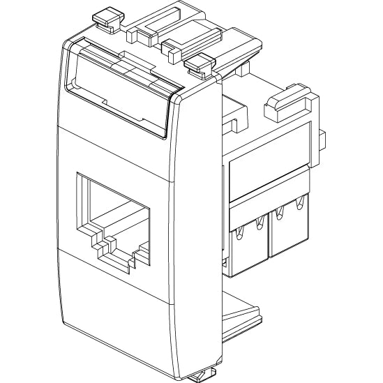 Vimar EIKON RJ45 Netsafe Outlet, T568A/B, Insulation-Piercing Terminals — Quality Boat Parts