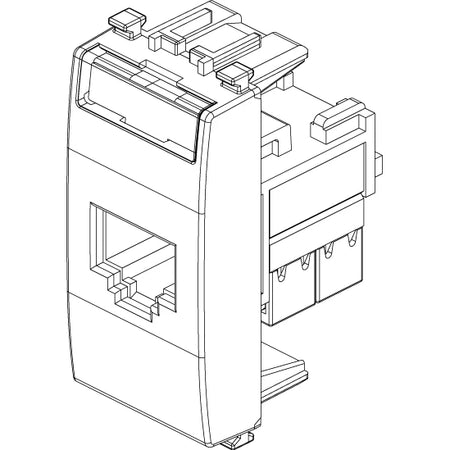 Vimar EIKON RJ45 Netsafe Outlet, T568A/B, Insulation-Piercing Terminals — Quality Boat Parts