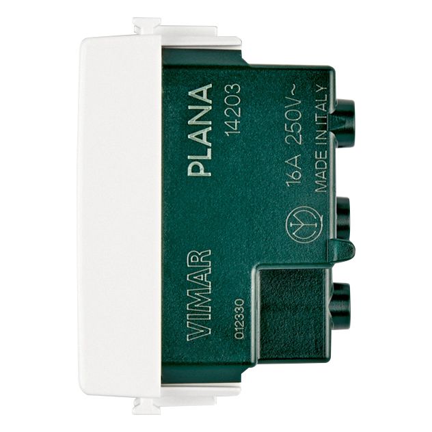 Vimar Plana 2P+E P17/11 Socket Outlet, 16A, 250V, IP20, Flush Mount — Quality Boat Parts