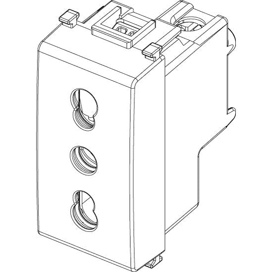 Vimar Plana 2P+E P17/11 Socket Outlet, 16A, 250V, IP20, Flush Mount — Quality Boat Parts