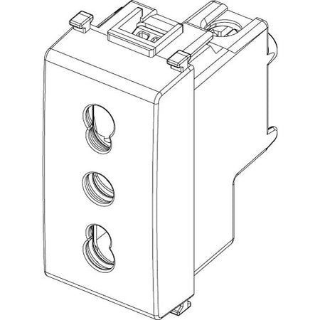 Vimar Plana 2P+E P17/11 Socket Outlet, 16A, 250V, IP20, Flush Mount — Quality Boat Parts