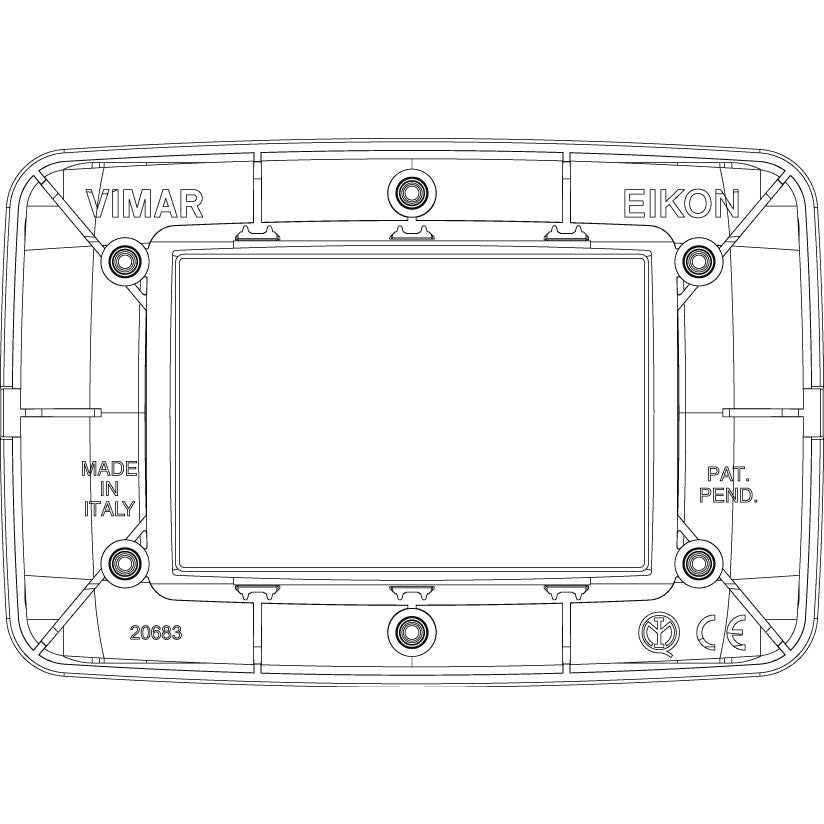 Vimar Eikon 3-Module Round Cover Plate, 120 x 80 mm, For 21613 Frame — Quality Boat Parts