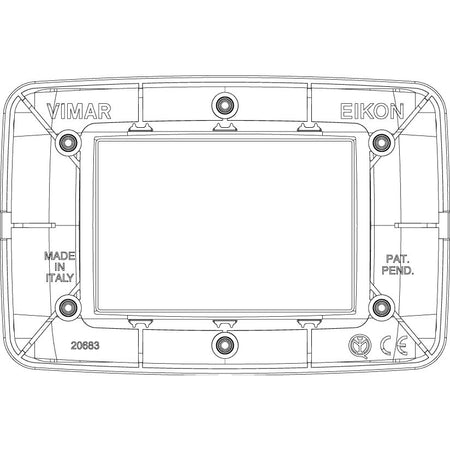 Vimar Eikon 3-Module Round Cover Plate, 120 x 80 mm, For 21613 Frame — Quality Boat Parts