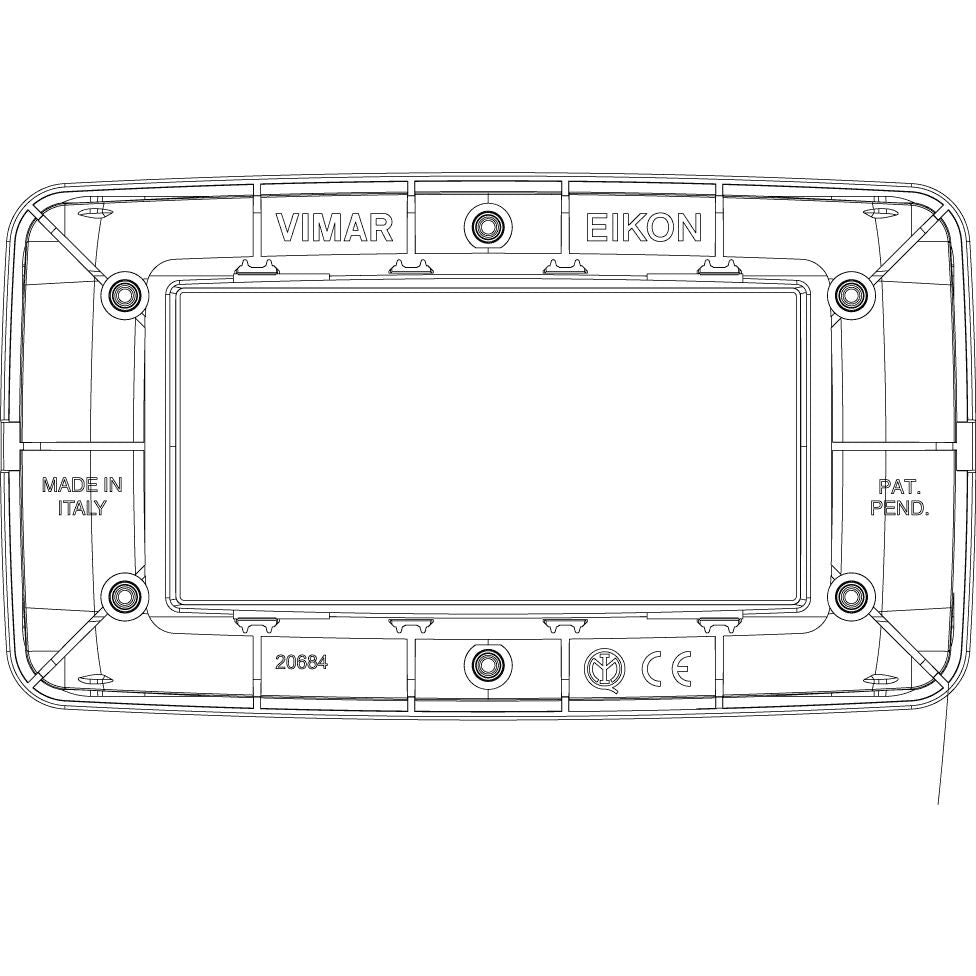 Vimar Eikon 4-Module Round Cover Plate — Quality Boat Parts