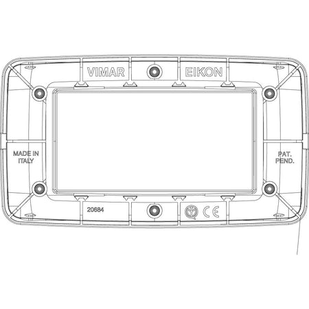 Vimar Eikon 4-Module Round Cover Plate — Quality Boat Parts