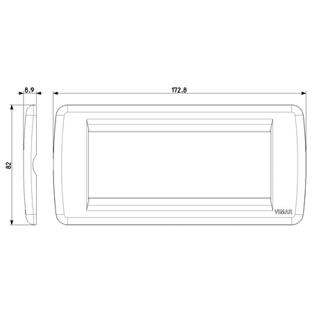 Vimar Idea Rondò Cover Plate, 5-Module, Clamp Mounting — Quality Boat Parts
