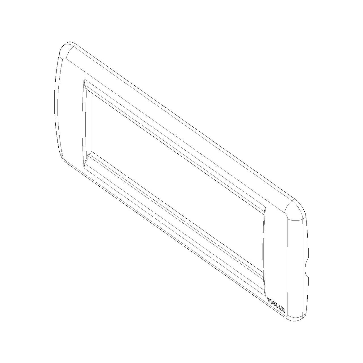 Vimar Idea Rondò Cover Plate, 5-Module, Clamp Mounting — Quality Boat Parts