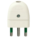 Vimar Mille Series 2P+E 16A Axial Plug, Italian S17, 250V, IP20 — Quality Boat Parts
