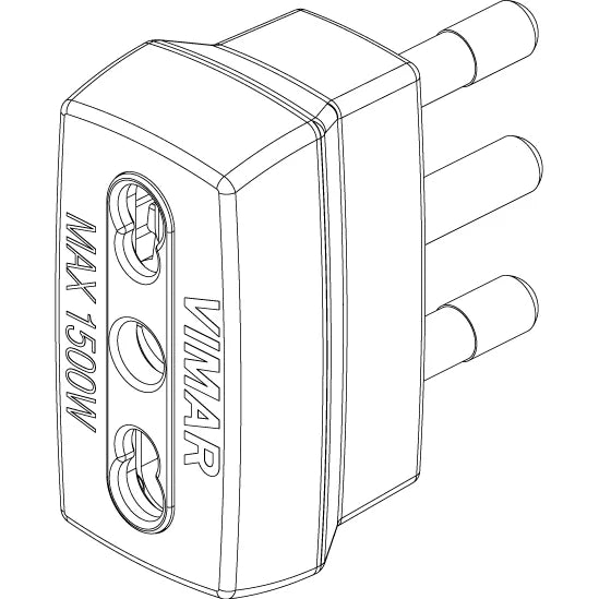 Vimar Supernova S17 Adapter with P17/11 Outlet, 250V, 16A, 1500W — Quality Boat Parts