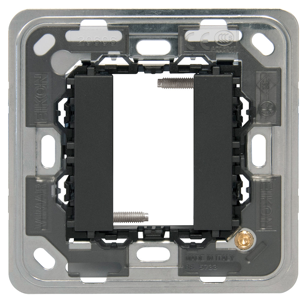 Vimar Eikon 1-Module Mounting Frame, For Square British Standard Mounting Boxes, With Screws — Quality Boat Parts