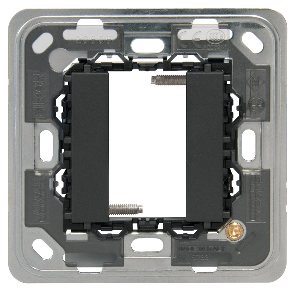 Vimar Eikon 1-Module Mounting Frame, For Square British Standard Mounting Boxes, With Screws — Quality Boat Parts