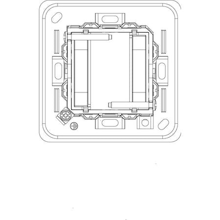 Vimar Eikon 1-Module Mounting Frame, For Square British Standard Mounting Boxes, With Screws — Quality Boat Parts