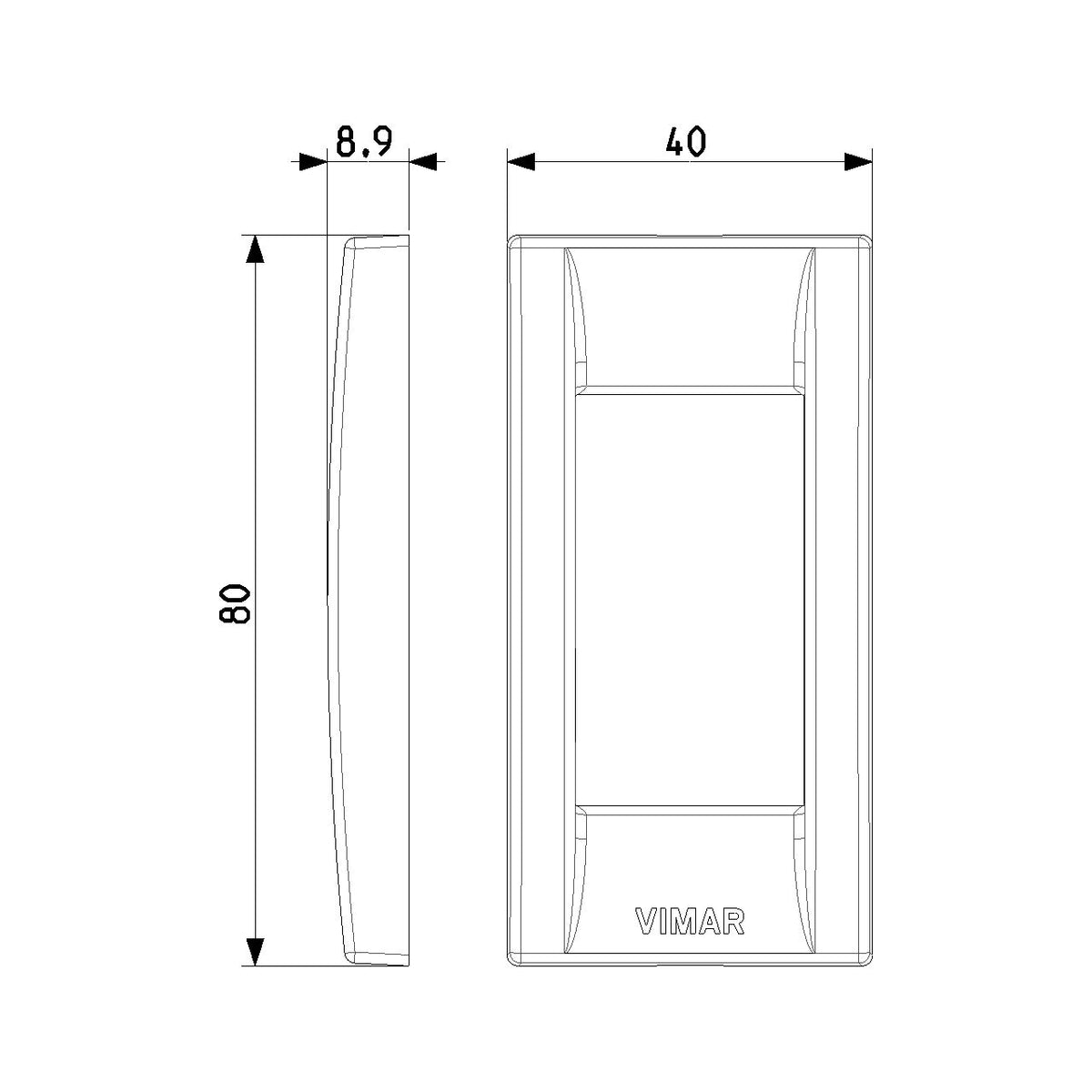 Vimar Idea Classica 1-Module Cover Plate, Panel Mount, Technopolymer — Quality Boat Parts