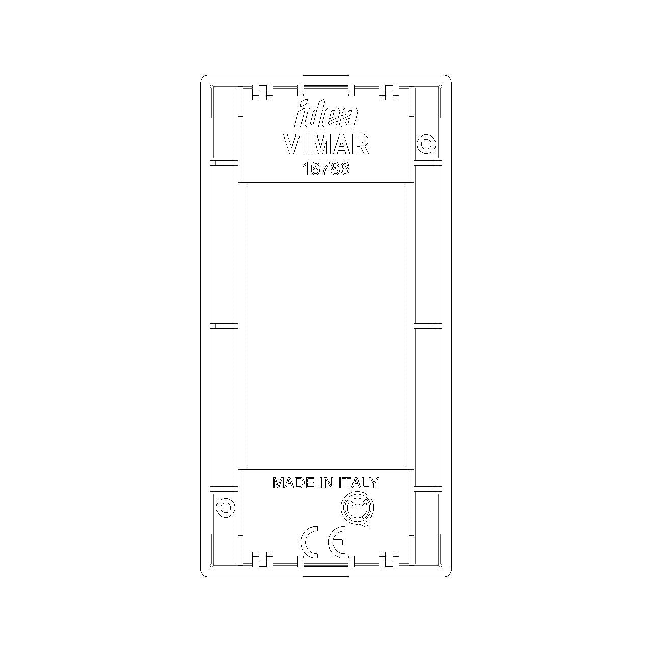 Vimar Idea Classica 1-Module Cover Plate, Panel Mount, Technopolymer — Quality Boat Parts