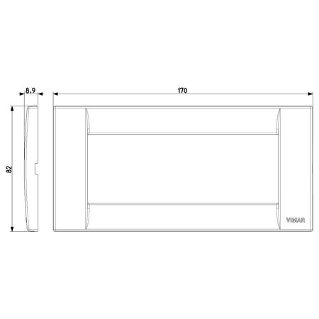 Vimar Idea Classica 5-Module Cover Plate, Clamp Mounting — Quality Boat Parts