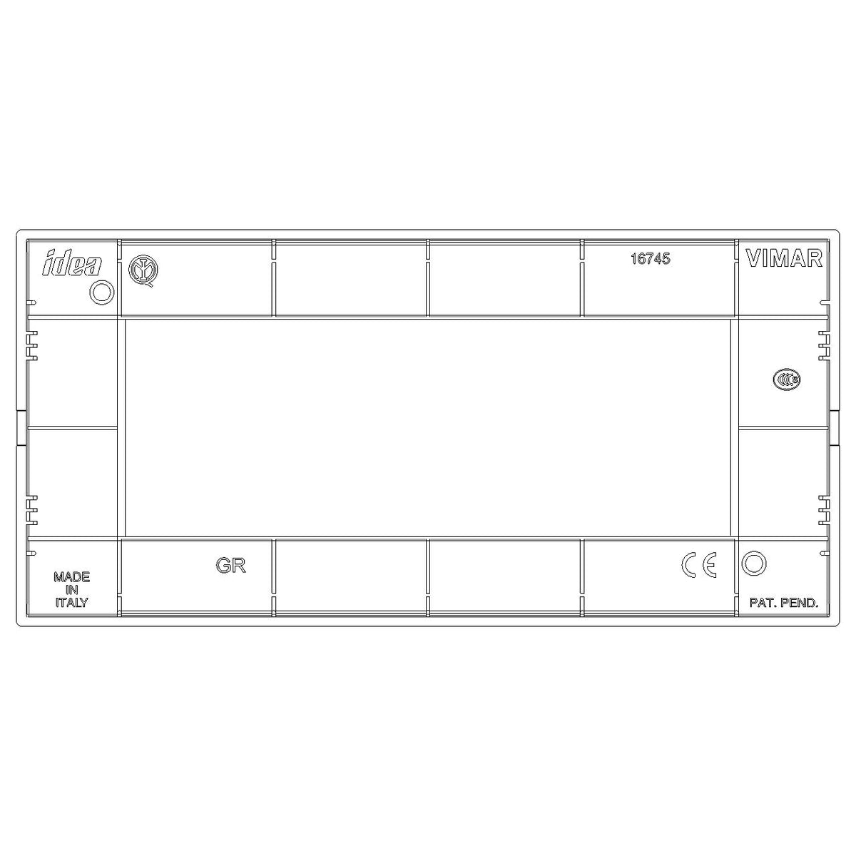 Vimar Idea Classica 5-Module Cover Plate, Clamp Mounting — Quality Boat Parts