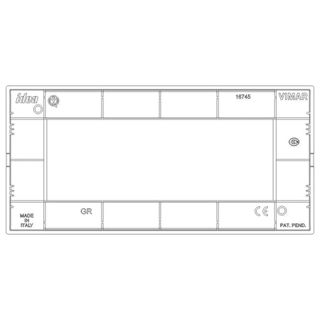Vimar Idea Classica 5-Module Cover Plate, Clamp Mounting — Quality Boat Parts
