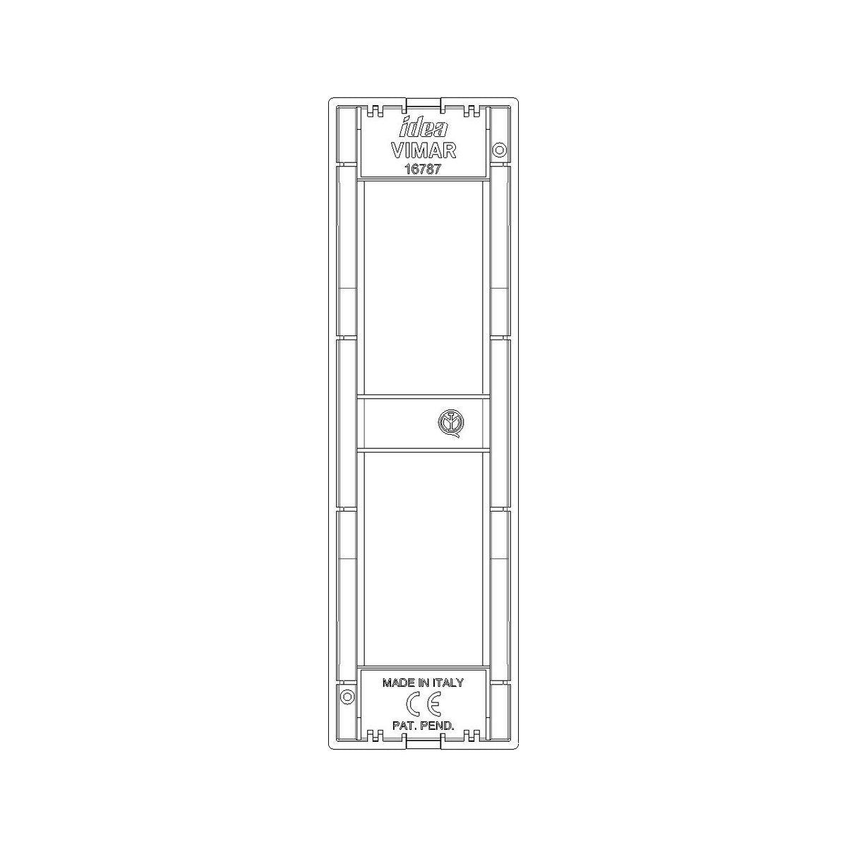 Vimar Idea Classica Cover Plate, 2-Module, Panel Mount, Technopolymer, IP00 — Quality Boat Parts