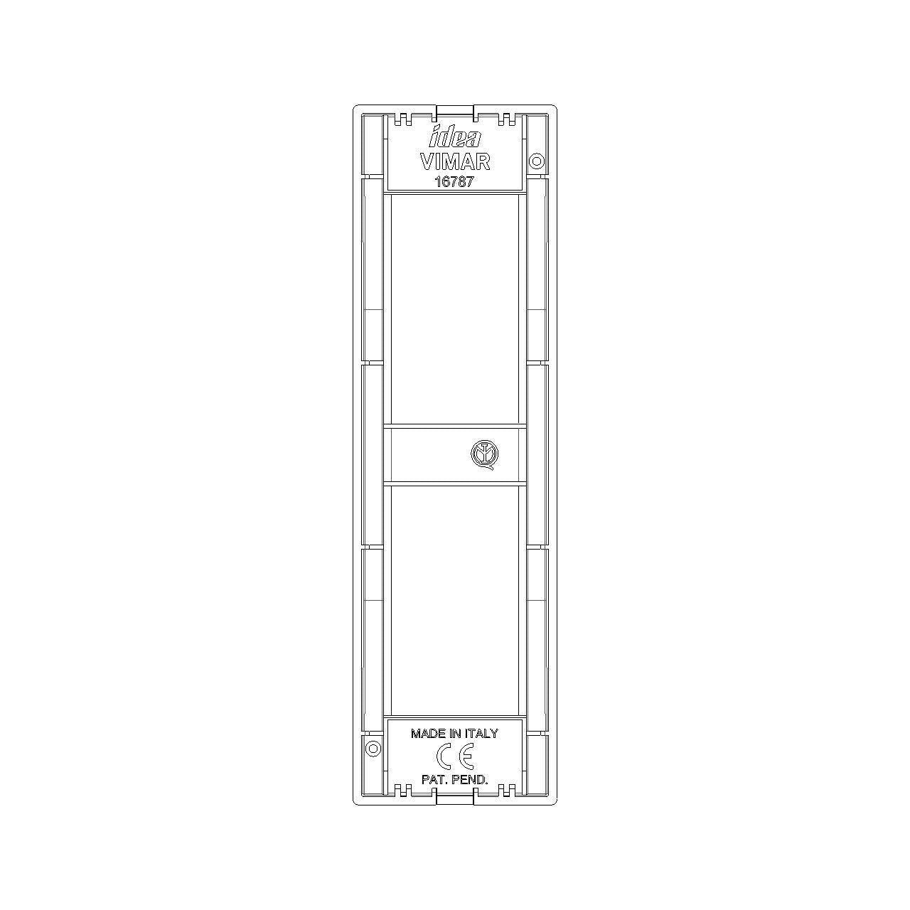 Vimar Idea Classica Cover Plate, 2-Module, Panel Mount, Technopolymer, IP00 — Quality Boat Parts