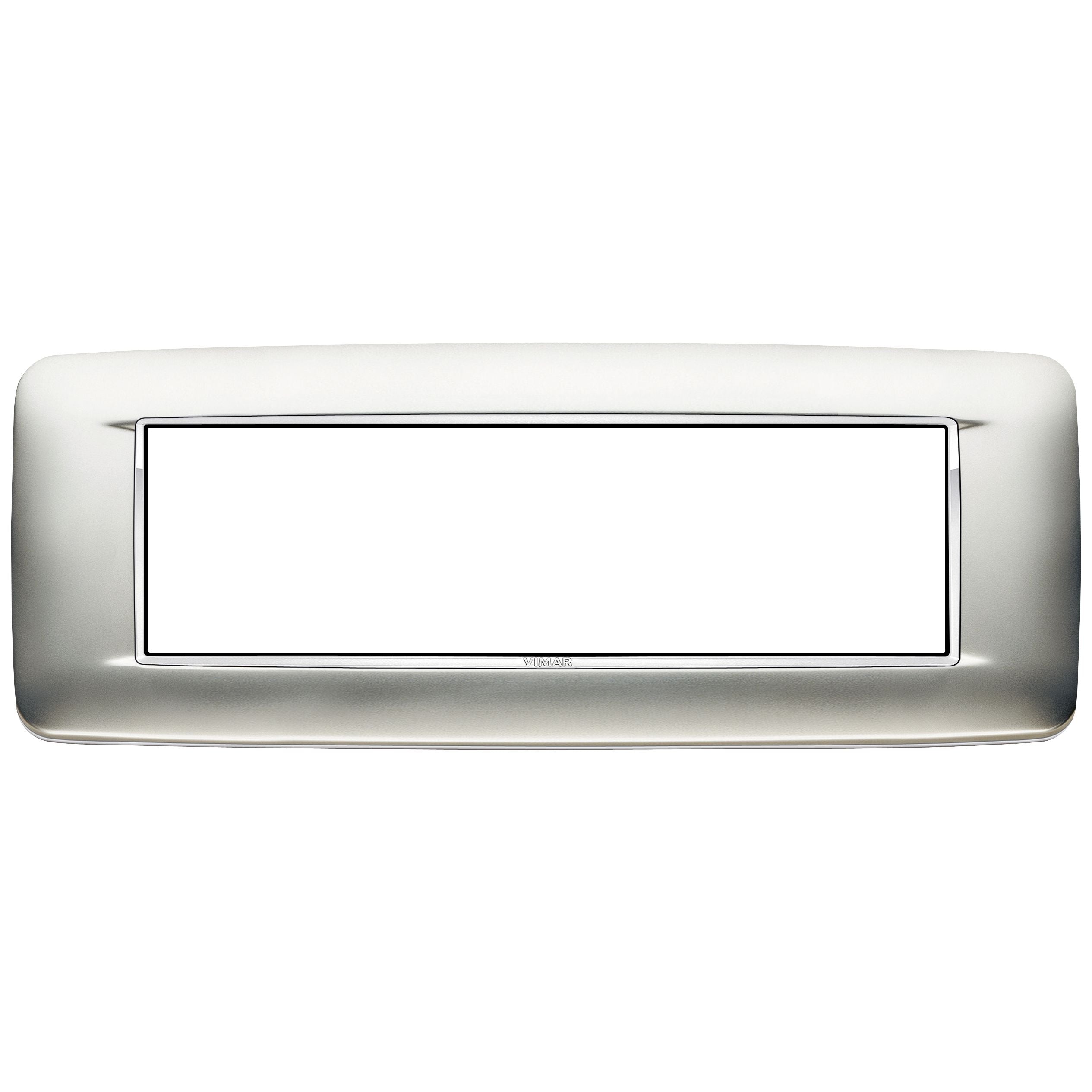 Vimar Eikon 7-Module Round Cover Plate, Clamp Mount, 210 x 80 mm — Quality Boat Parts