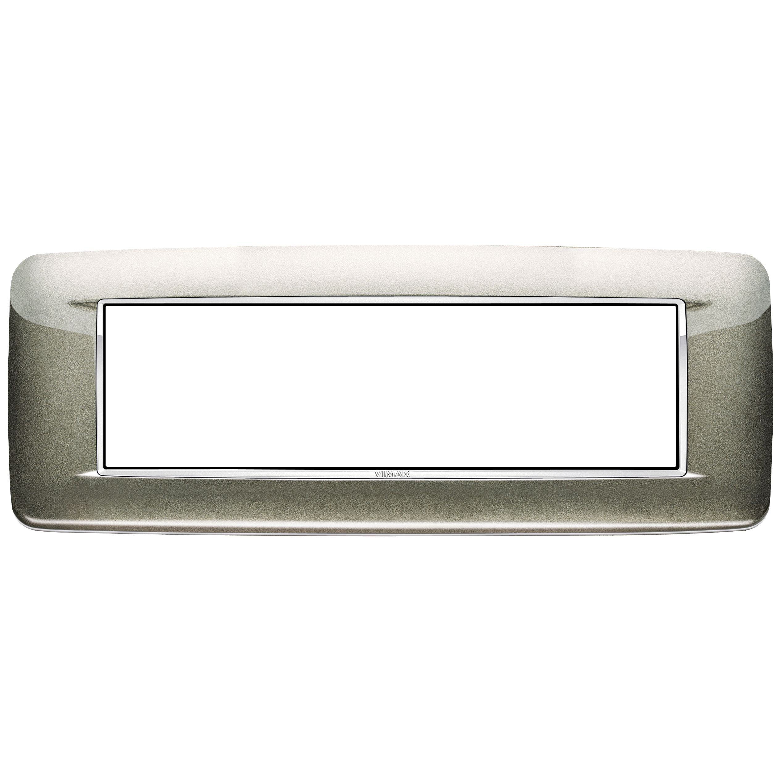 Vimar Eikon 7-Module Round Cover Plate, Clamp Mount, 210 x 80 mm — Quality Boat Parts