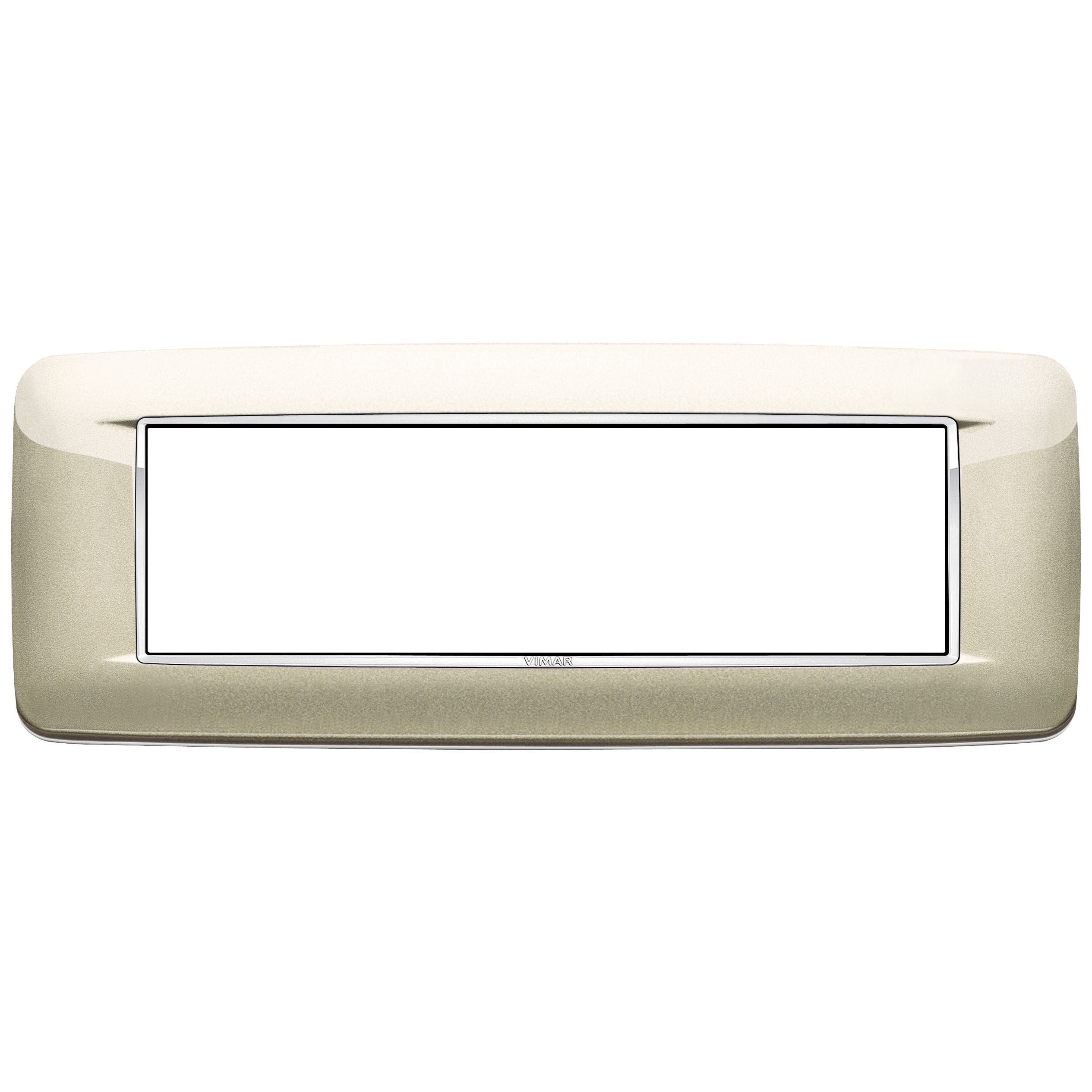 Vimar Eikon 7-Module Round Cover Plate, Clamp Mount, 210 x 80 mm — Quality Boat Parts