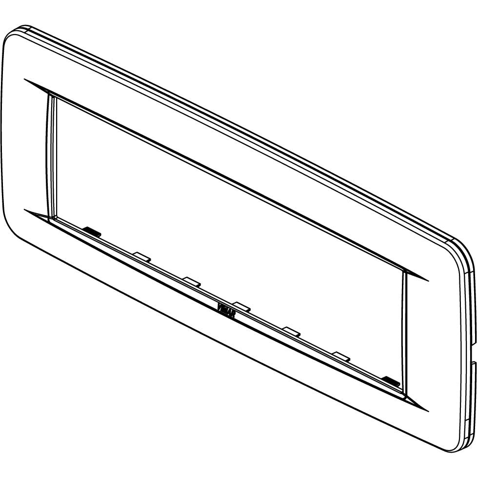 Vimar Eikon 7-Module Round Cover Plate, Clamp Mount, 210 x 80 mm — Quality Boat Parts