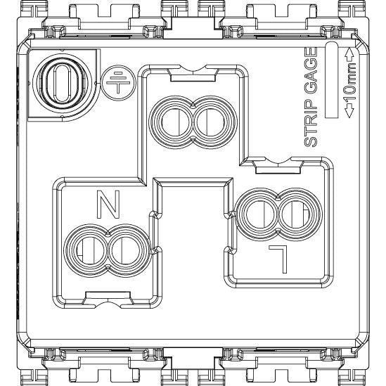 Vimar ARKÉ 2P+E USA+EU SICURY Socket Outlet, 2 Modules, 16A 250V, Flush-Mounted, Screw Terminal, IP20 — Quality Boat Parts