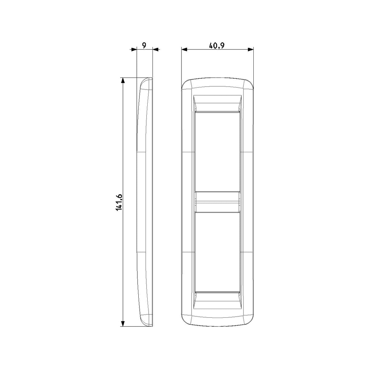 Vimar IDEA Rondò Cover Plate, 2-Module, Die-Cast Metal, Panel Mount — Quality Boat Parts