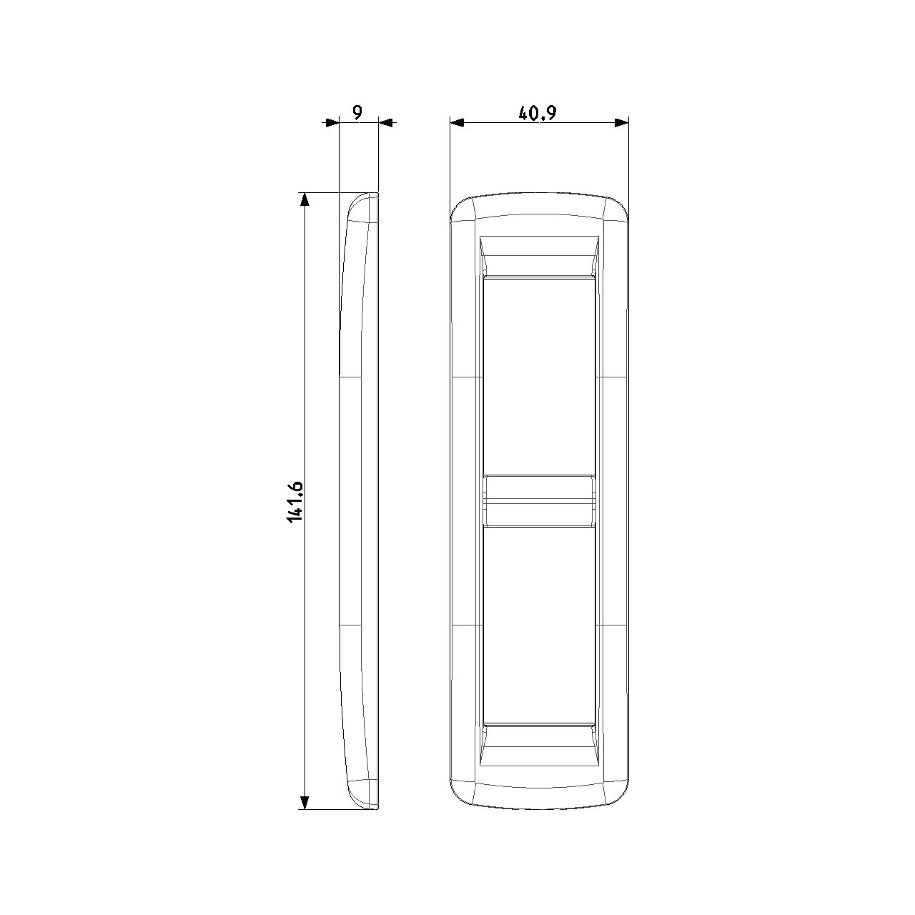 Vimar IDEA Rondò Cover Plate, 2-Module, Die-Cast Metal, Panel Mount — Quality Boat Parts