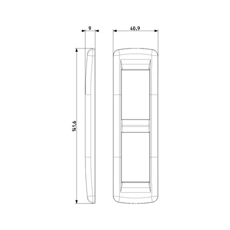 Vimar IDEA Rondò Cover Plate, 2-Module, Die-Cast Metal, Panel Mount — Quality Boat Parts