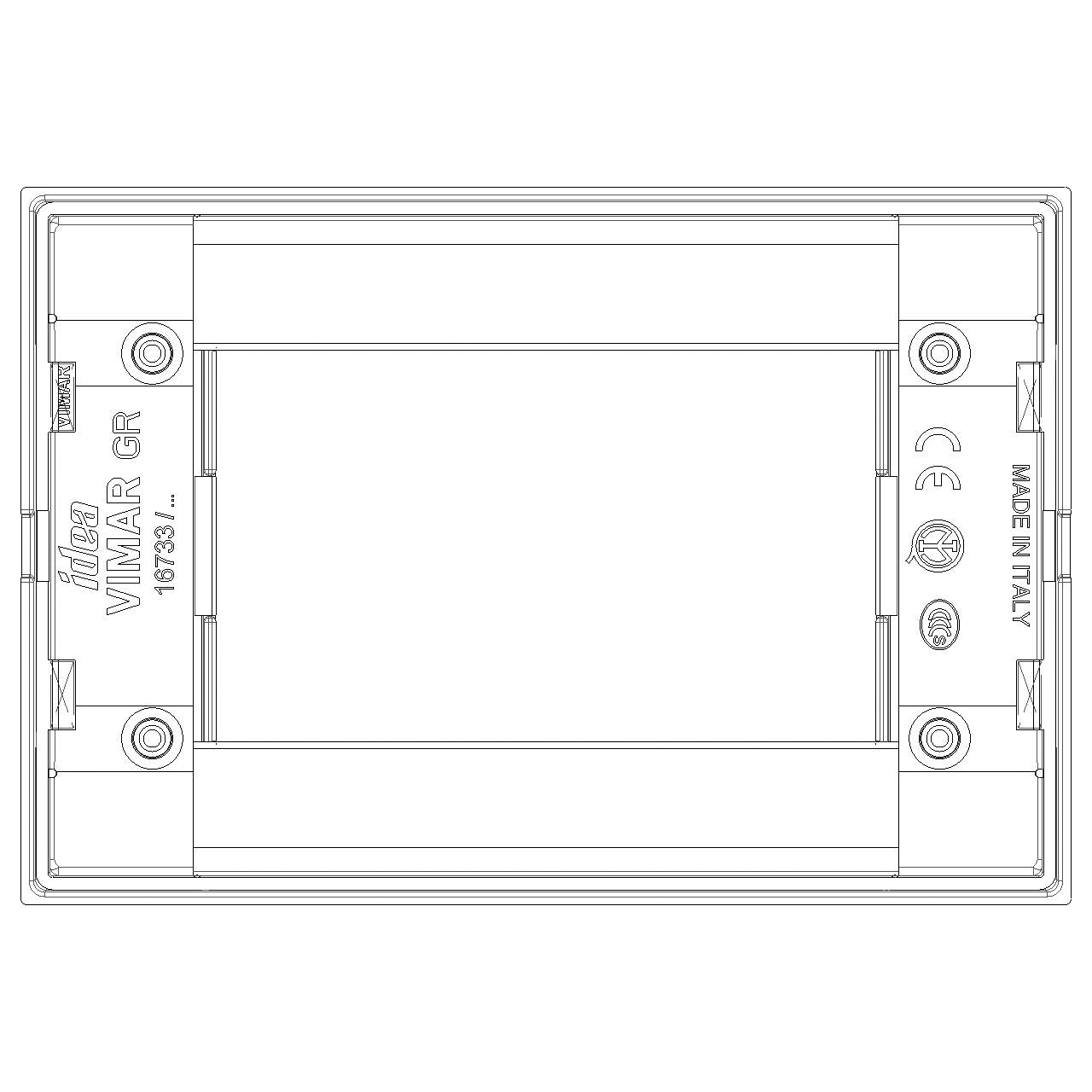 Vimar Idea Classica 3-Module Cover Plate, Die-Cast Metal, Clamp Mounting — Quality Boat Parts