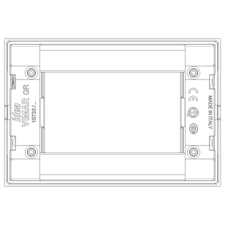 Vimar Idea Classica 3-Module Cover Plate, Die-Cast Metal, Clamp Mounting — Quality Boat Parts