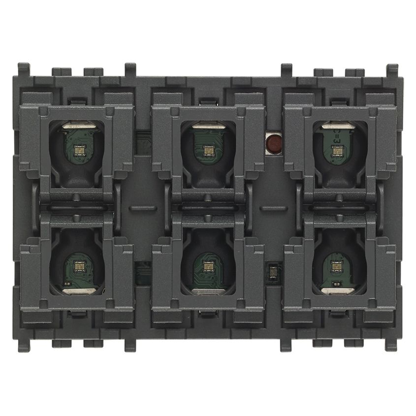 Vimar By-me Plus 6-Button Home Automation Control, 3-Module, RGB LED — Quality Boat Parts