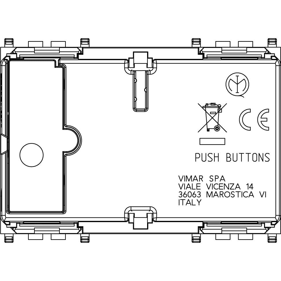 Vimar By-me Plus 6-Button Home Automation Control, 3-Module, RGB LED — Quality Boat Parts
