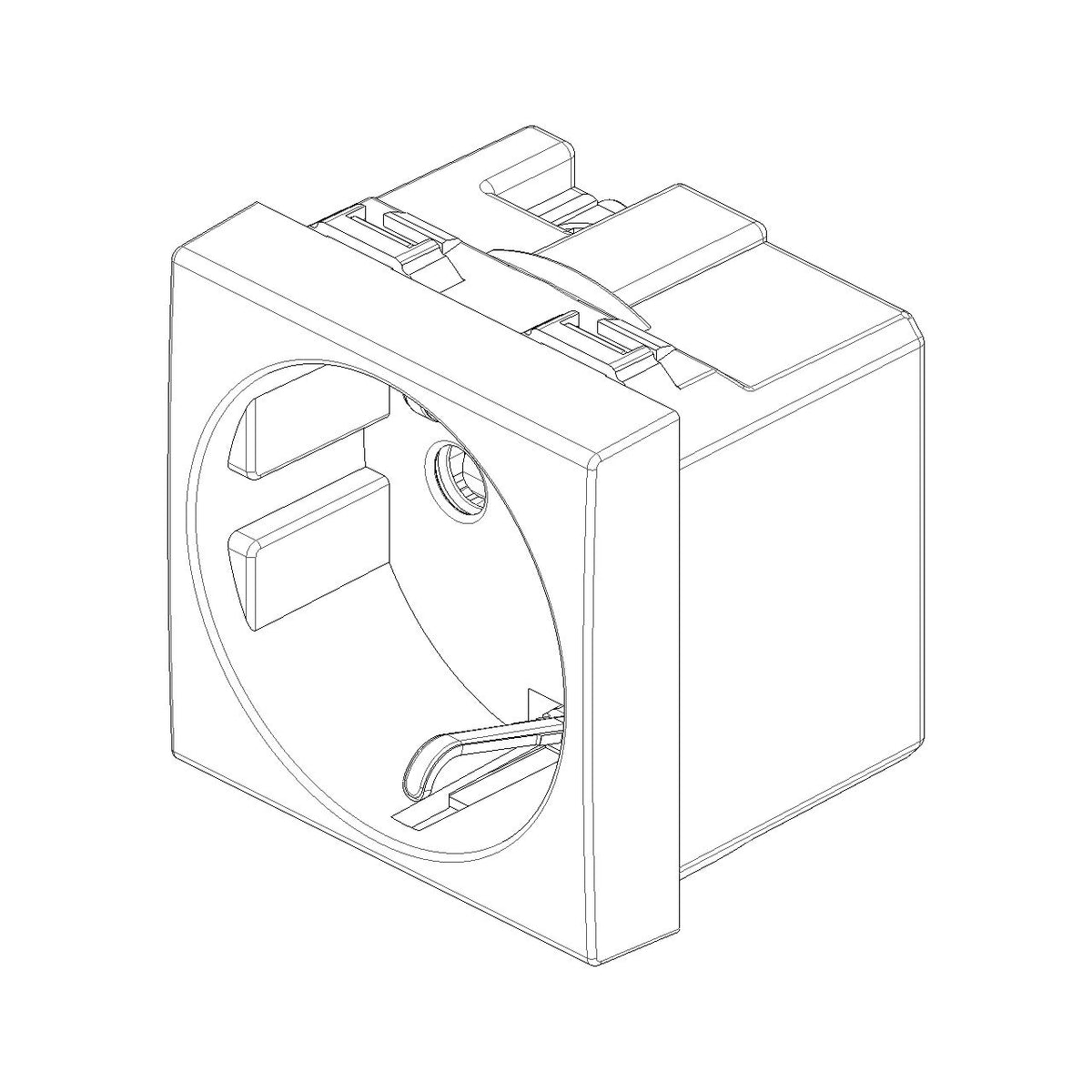 Vimar Neve Up 2P+E 16A P30 SICURY Socket Outlet, 250V, 2 Modules, Flush Mount — Quality Boat Parts