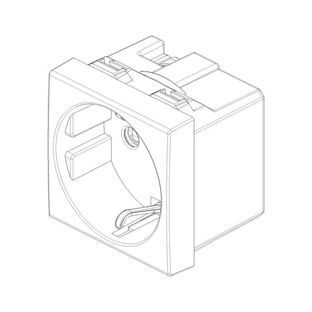Vimar Neve Up 2P+E 16A P30 SICURY Socket Outlet, 250V, 2 Modules, Flush Mount — Quality Boat Parts