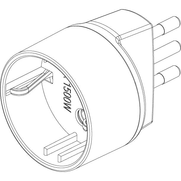 Vimar SICURY S11 to P30 Socket Adapter, 250V, 10A Plug, 16A Outlet — Quality Boat Parts