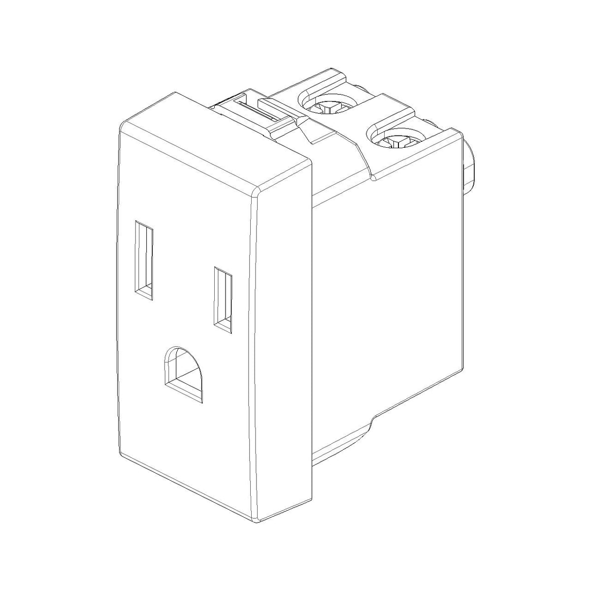 Vimar Neve Up 2P+E 15A USA+SASO Socket Outlet, 127V, Flush Mount — Quality Boat Parts