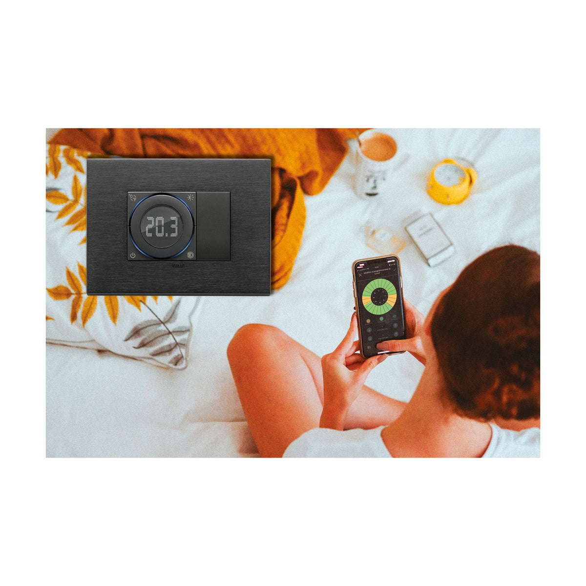 Vimar View Wireless IoT Dial Thermostat, 100-240V, 2-Module, Bluetooth 5.0 — Quality Boat Parts