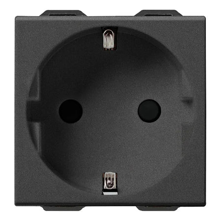 Vimar Neve Up German Standard SICURY Socket Outlet, 2P+E, 16A, 250V, 2 Modules — Quality Boat Parts