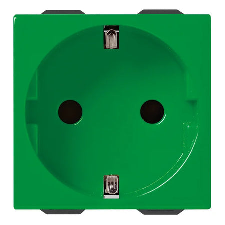 Vimar Neve Up German Standard SICURY Socket Outlet, 2P+E, 16A, 250V, 2 Modules — Quality Boat Parts