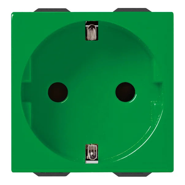 Vimar Neve Up German Standard SICURY Socket Outlet, 2P+E, 16A, 250V, 2 Modules — Quality Boat Parts