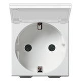 Vimar Neve Up German Standard SICURY Socket Outlet, 2P+E, 16A, 250V, 2 Modules — Quality Boat Parts