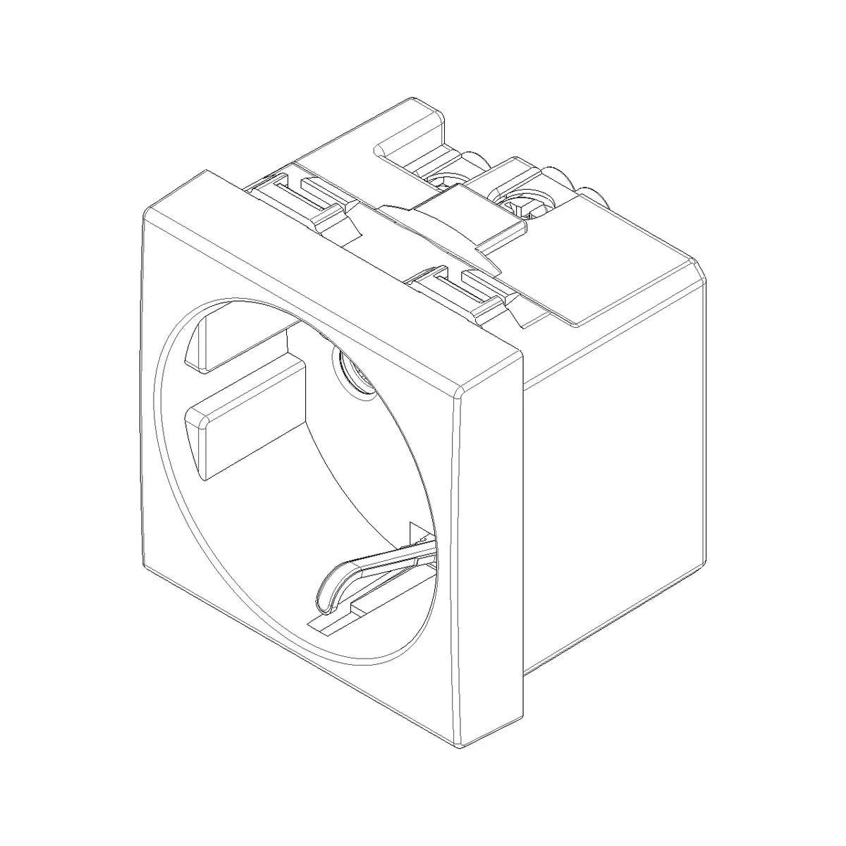 Vimar Neve Up German Standard SICURY Socket Outlet, 2P+E, 16A, 250V, 2 Modules — Quality Boat Parts