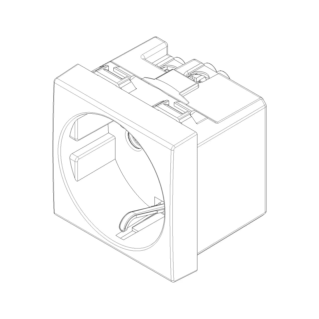 Vimar Neve Up German Standard SICURY Socket Outlet, 2P+E, 16A, 250V, 2 Modules — Quality Boat Parts