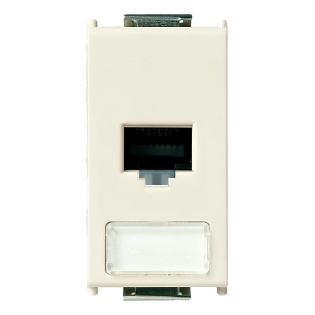 Vimar 8000 Series RJ45 Netsafe Outlet, T568A/B Universal Wiring — Quality Boat Parts