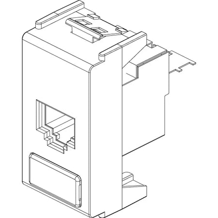 Vimar 8000 Series RJ45 Netsafe Outlet, T568A/B Universal Wiring — Quality Boat Parts
